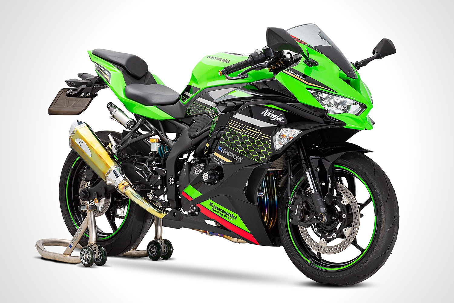 KO Lightning / チタニウム エキゾーストパイプ エキパイ ブルー チタン/ カワサキ Kawasaki ZX-25R ZX25R 2020-　(ZX250E)